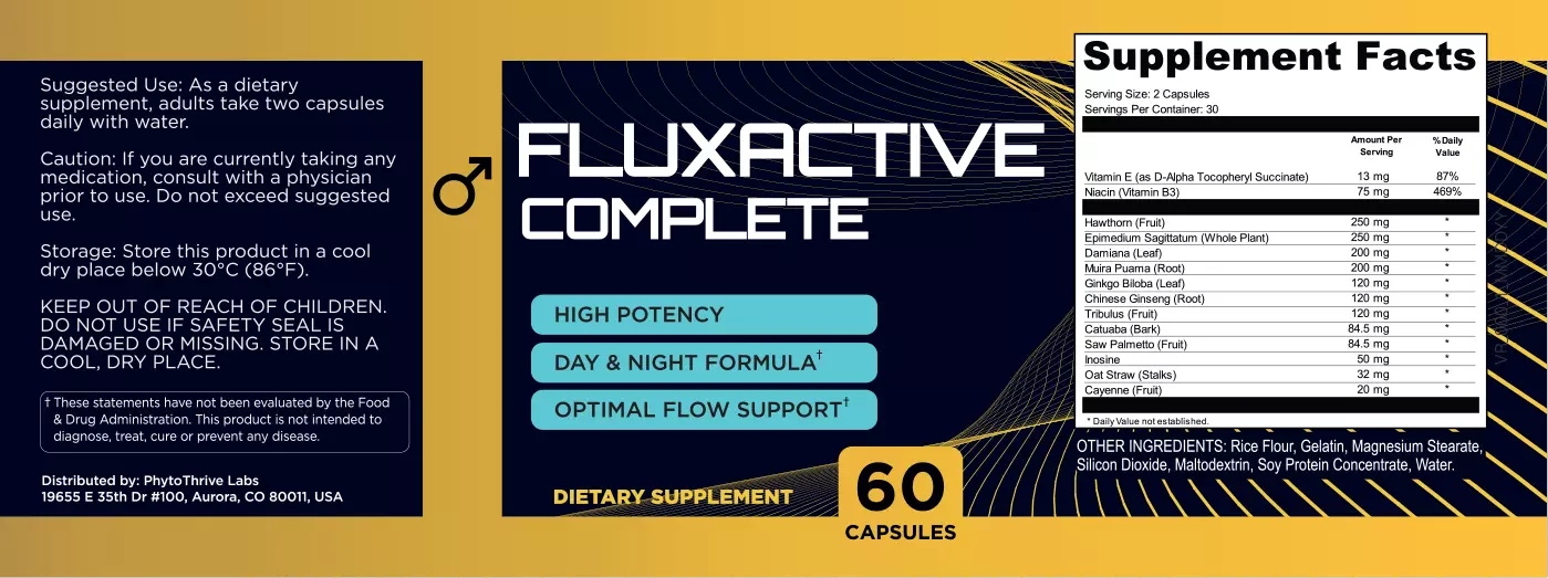 FluxactiveComplete Supplement Facts